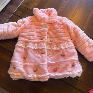 NWOT pink coat with flowers